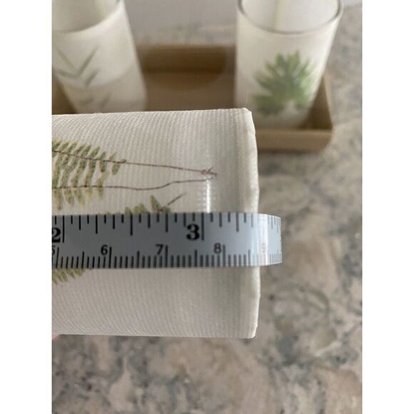 Simple Botanical (3) Votive Glass Candle Holders - Picture 7 of 9